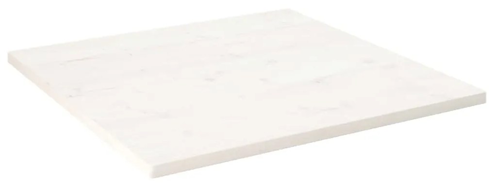 824391 vidaXL Tampo de mesa quadrado 80x80x2,5 cm pinho maciço branco