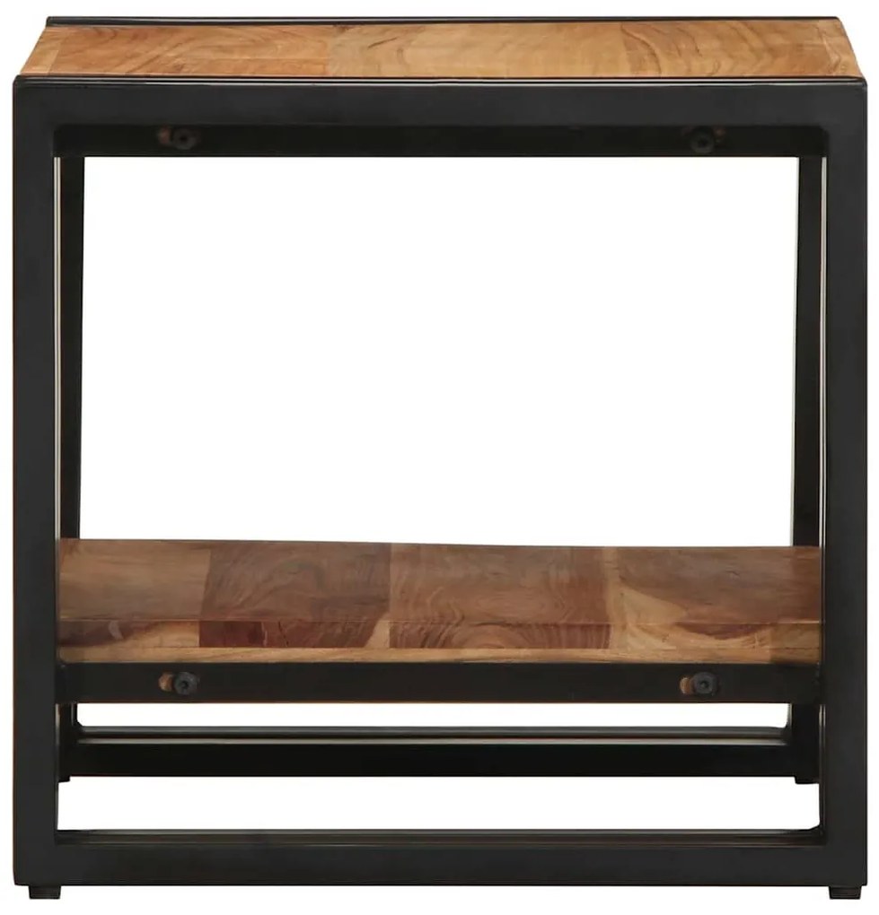 Mesa de Café vidaXL 40x50x38 cm Madeira Sólida de Acácia