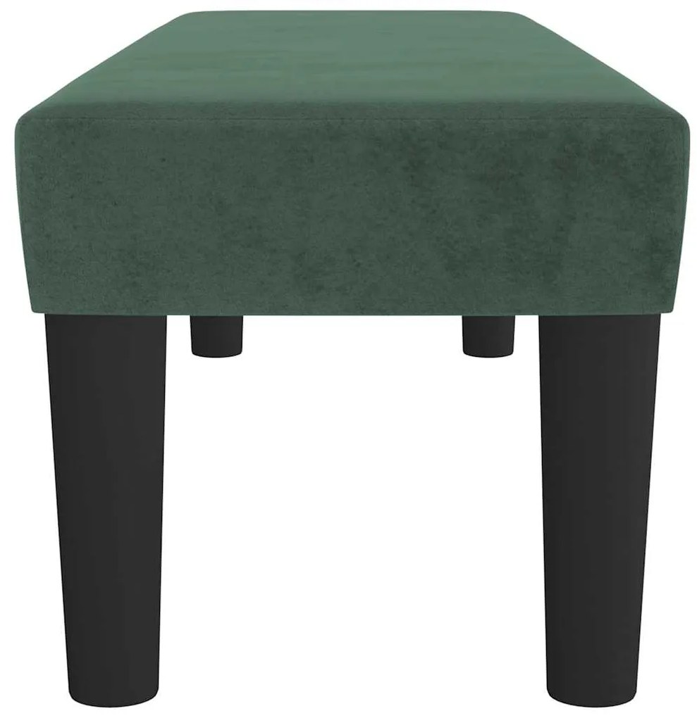 Banco 100x30x30 cm veludo verde-escuro