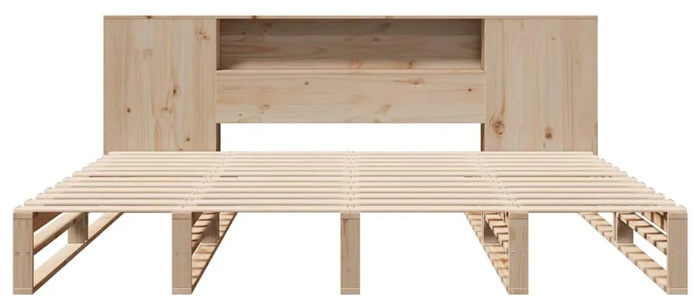 Cama com estante sem colchão 200x200 cm madeira maciça