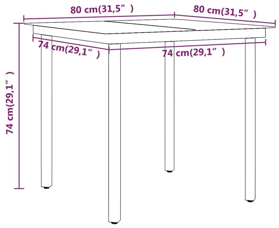 5 pcs conjunto de jantar jardim com almofadões cinzento/preto