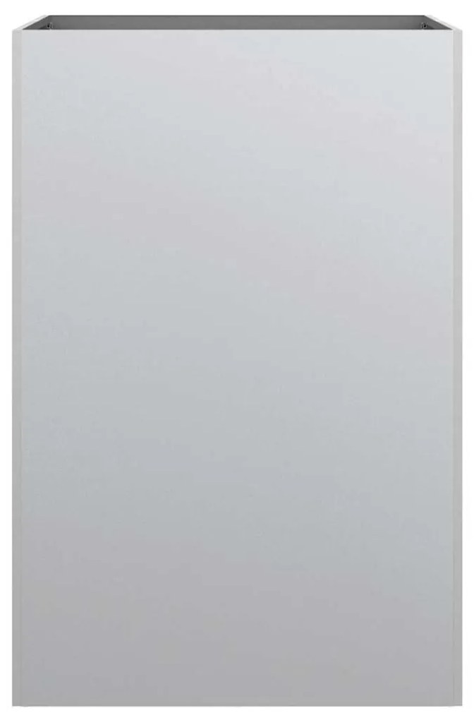 Vaso/floreira 52x48x75 cm aço galvanizado prateado