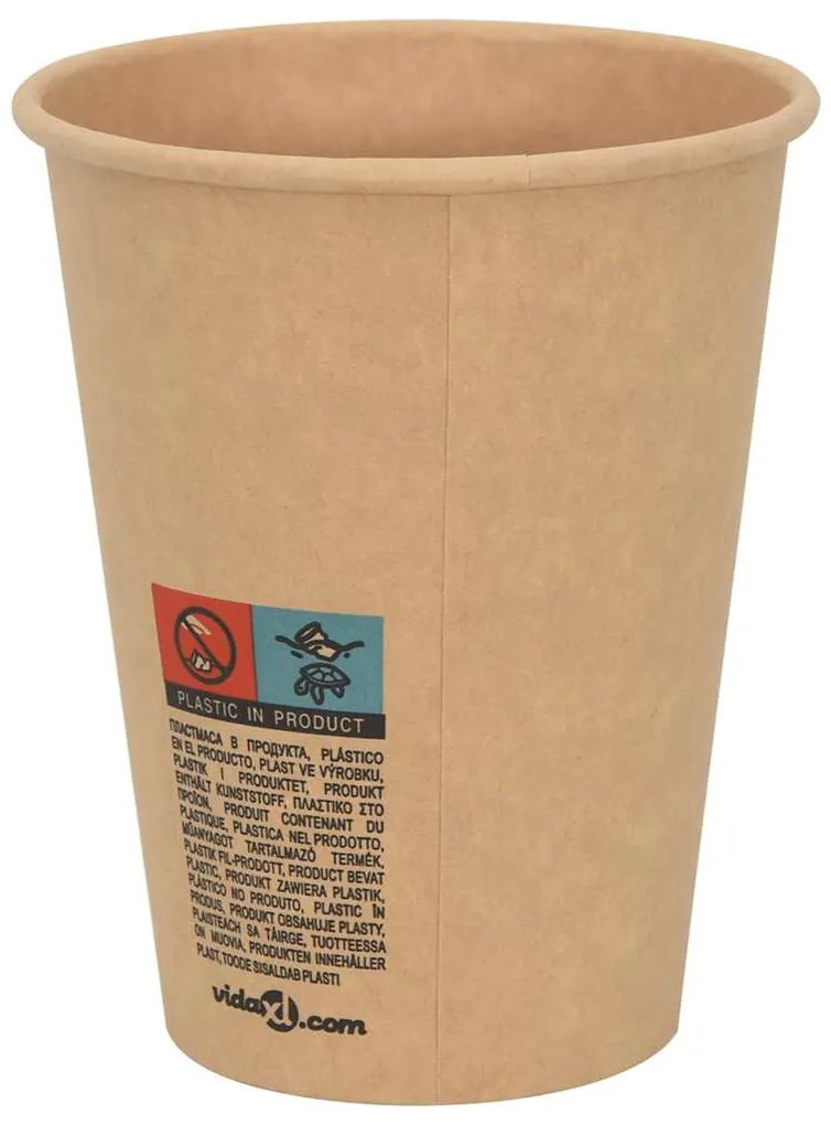 Copos de café de papel 1000 pcs 12oz 300ml castanho