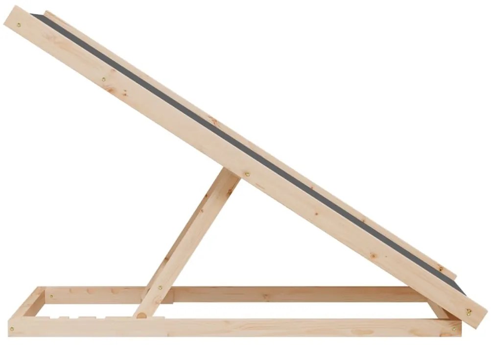 Rampa para cães 100x40 cm madeira de abeto maciça cinzento