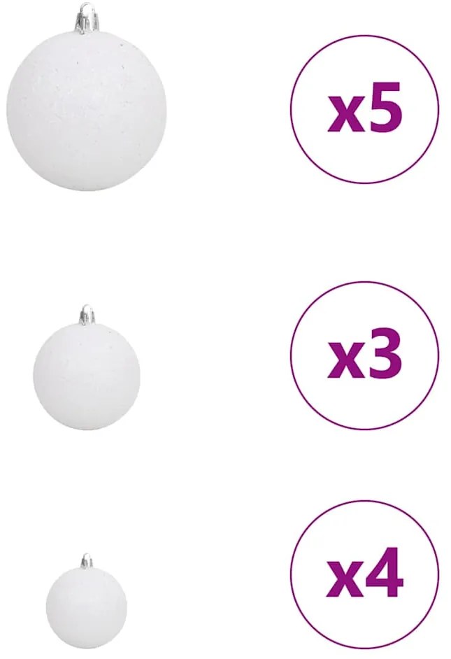 Árvore de Natal Slim Branco 150 cm PVC
