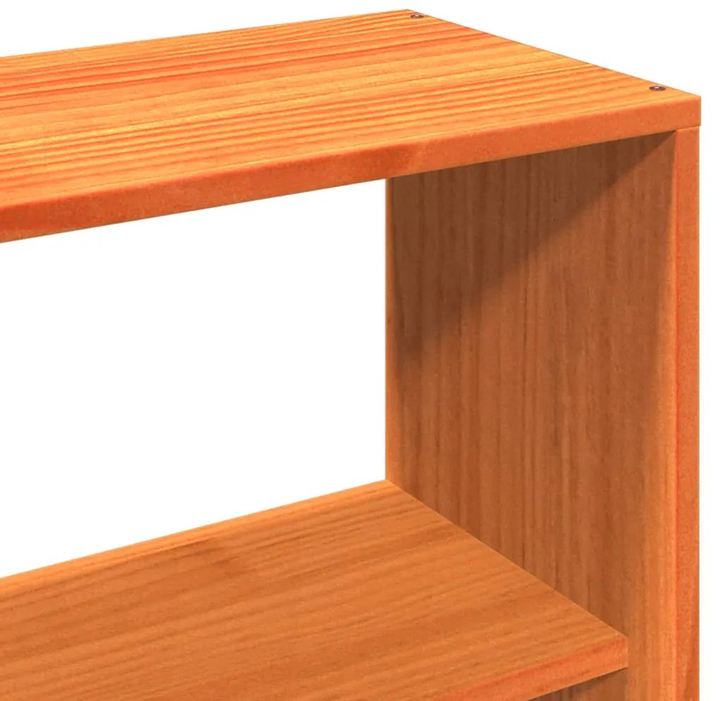 Cama sem colchão 140x190 cm pinho maciço castanho-mel