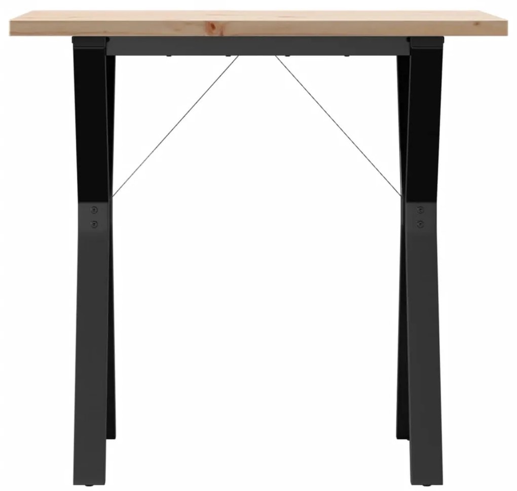 Mesa de jantar estrutura em Y 80x50x75,5 cm pinho/aço