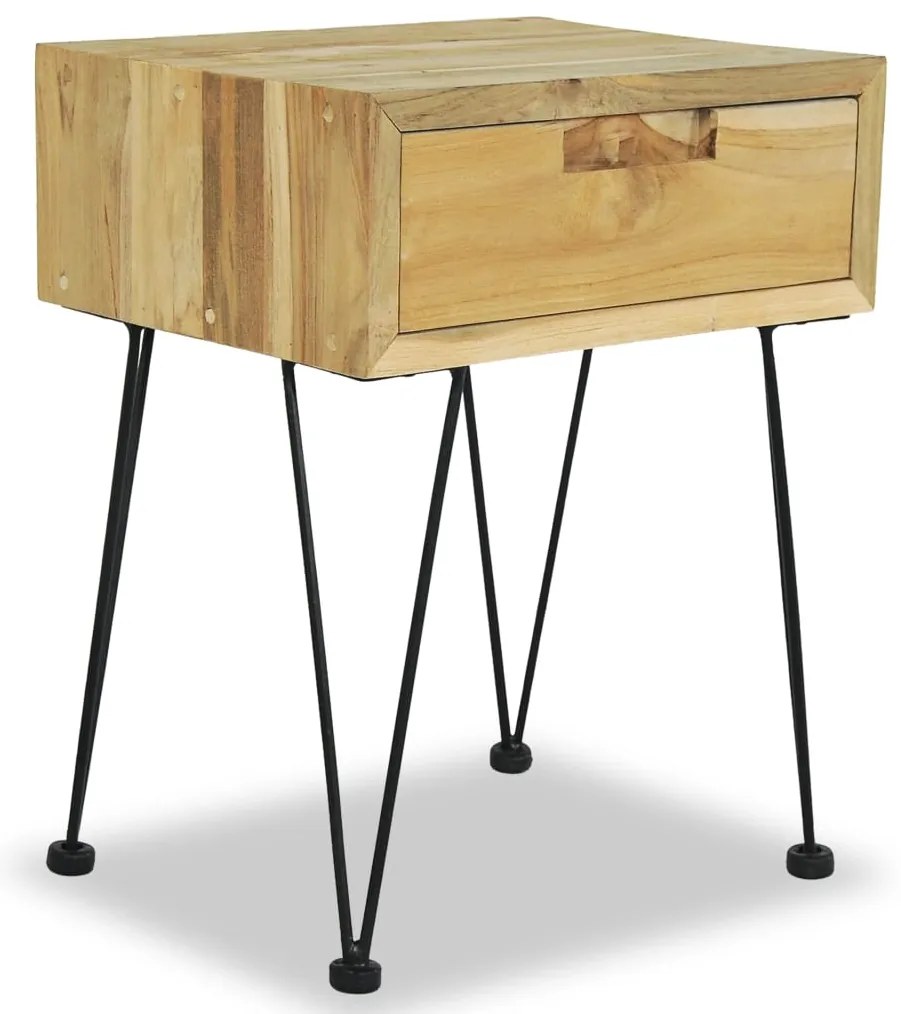 Mesa de cabeceira 40x30x50 cm teca maciça