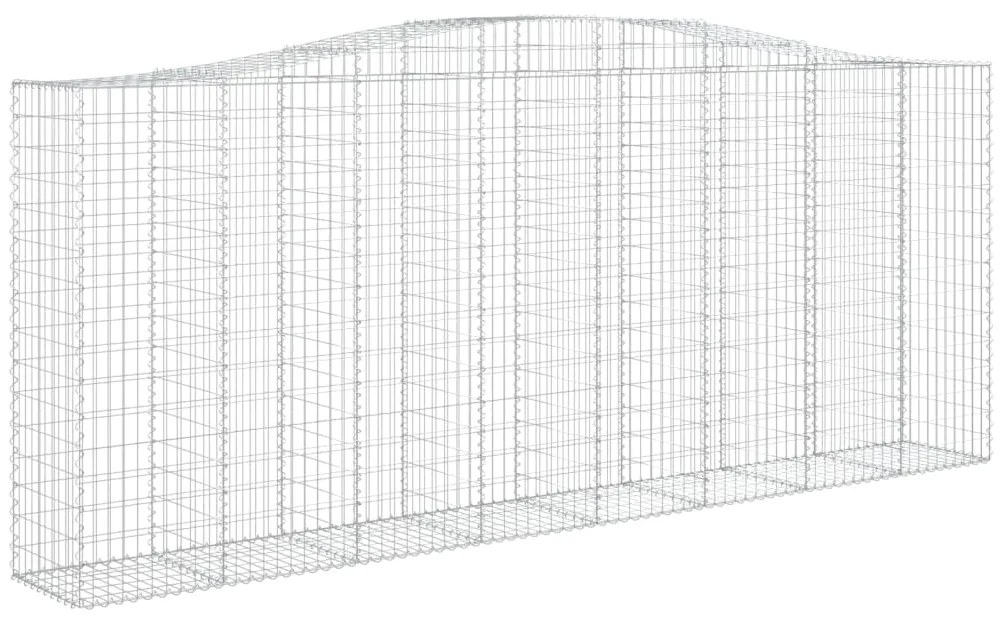 Cestos gabião arqueados 4pcs 400x50x160/180cm ferro galvanizado