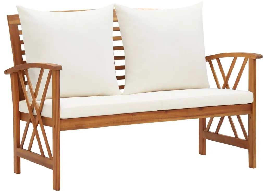 5 pcs conjunto lounge de jardim c/ almofadões acácia maciça