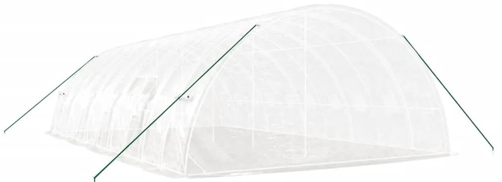Estufa com estrutura de aço 60 m² 10x6x2,85 m branco