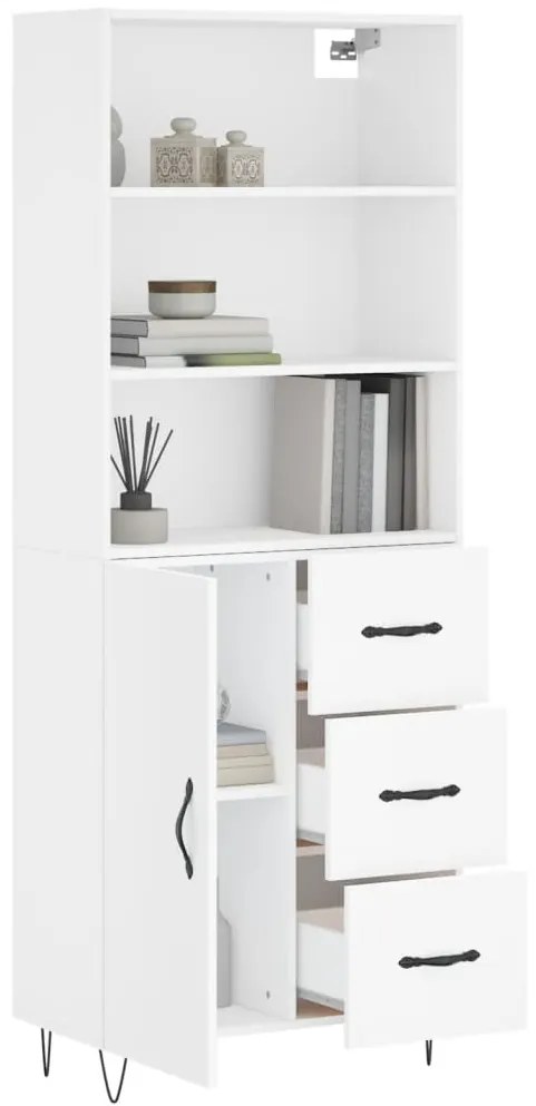 Armário alto 69,5x34x180 cm derivados de madeira branco