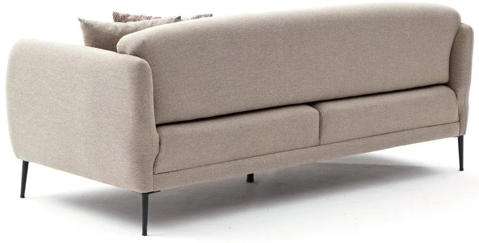 Sofá-Cama de 3 Lugares Venus – Creme – 210 cm x 80 cm x 95 cm