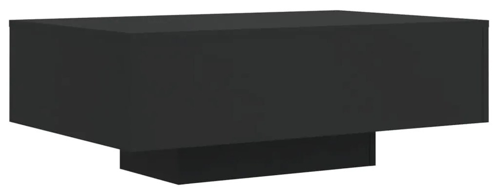 Mesa de centro com luzes LED 85x55x31 cm preto