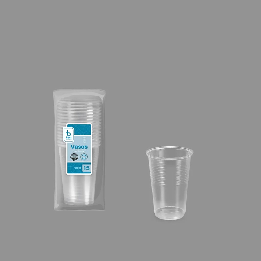 Copo Plástico Reutilizável 200ml Pack 15