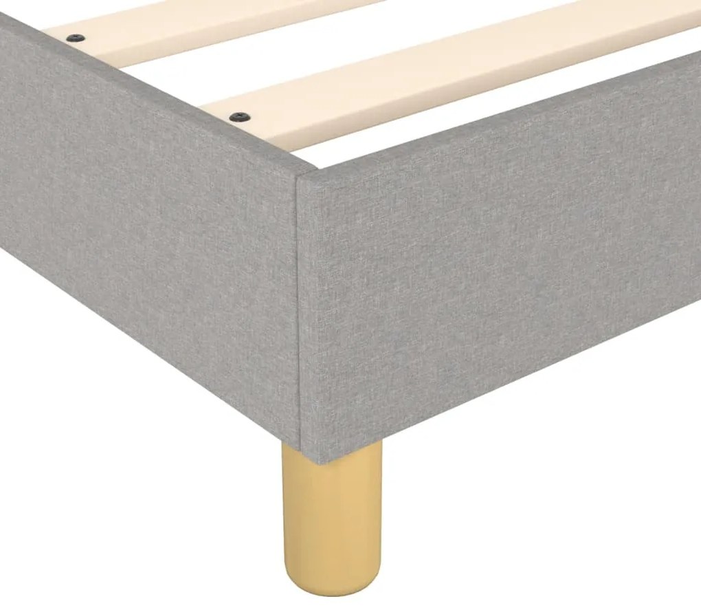 Cama com molas/colchão 90x200 cm tecido cinza-claro