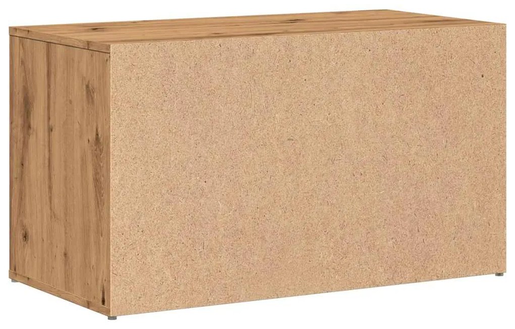 Banco de corredor 80x40x45 cm contraplacado carvalho artesanal