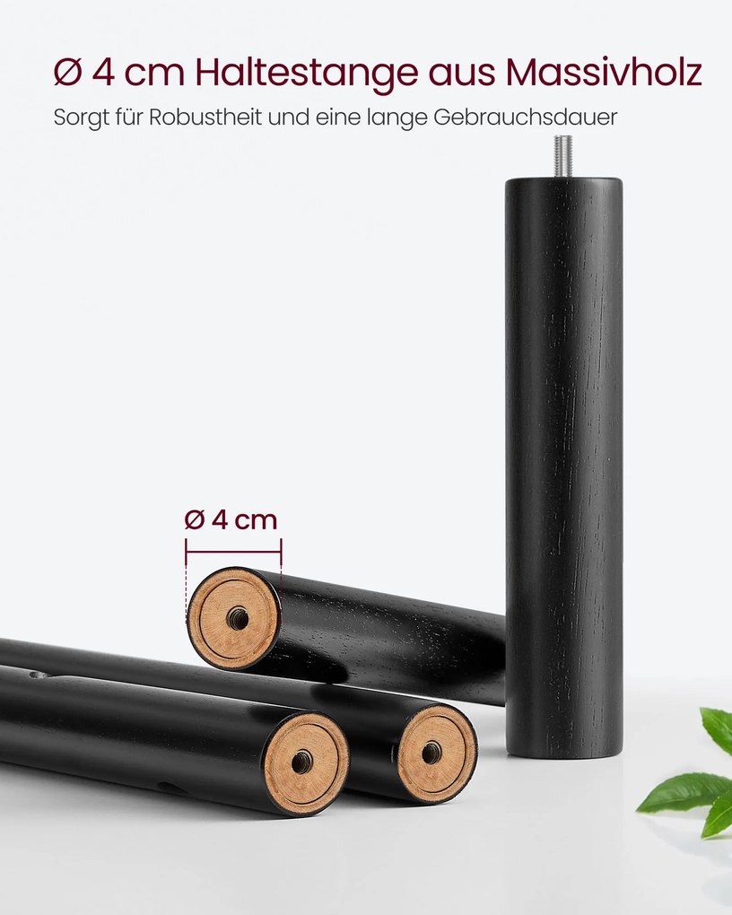 Cabide Bengaleiro em forma de árvore 8 ganchos 30 x 30 x 175 cm Preto