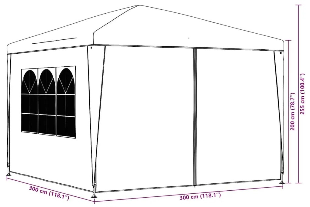 Tenda para festas 3x3 m branco