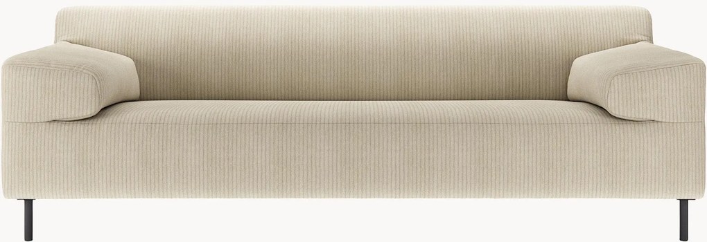 Sofá em bombazina freistil180 (3 lugares), cinza natural/preto, L 222 cm