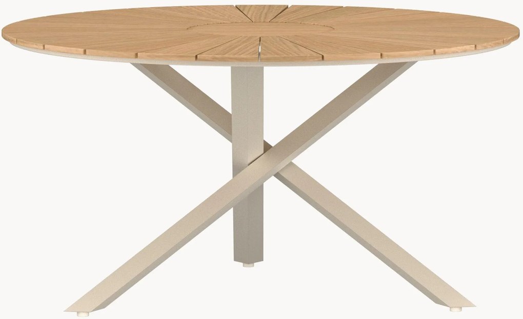 Mesa de jardim redonda com tampo em madeira de teca Mexico, Ø 140 cm