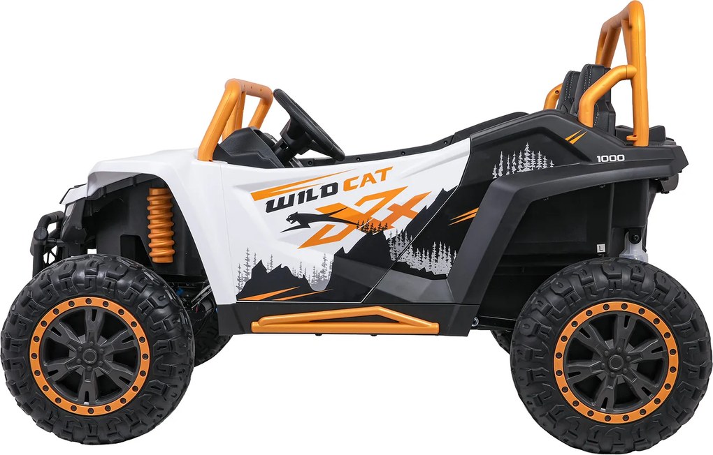 Buggy elétrico para Crianças 24V, 4x4 Arctic Cat WILDCAT XX, 2 Lugares Rodas Espuma EVA, assento couro Branco