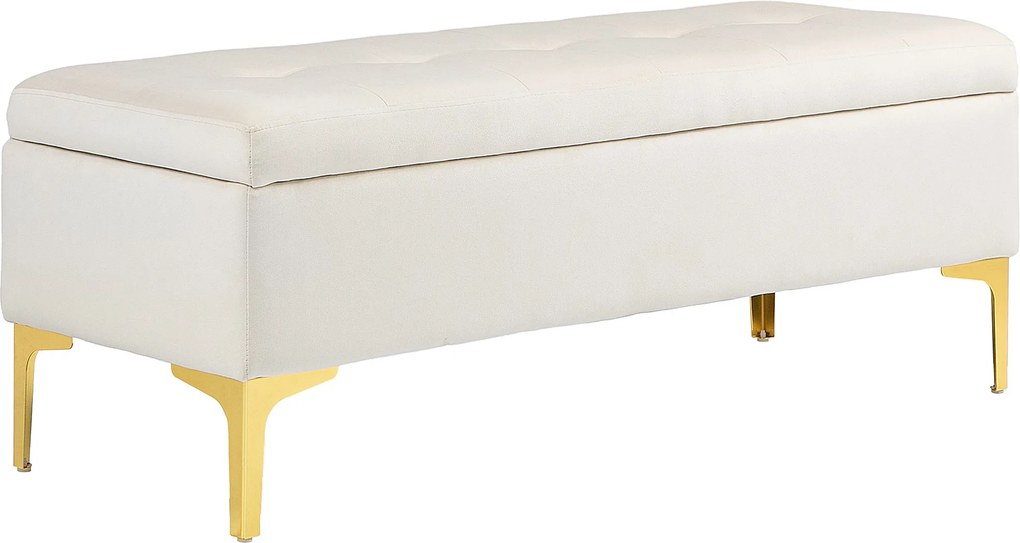 HOMCOM Banco com arrumação, suportando até 120 kg, 120x44x44,5cm, Bege | Aosom Portugal