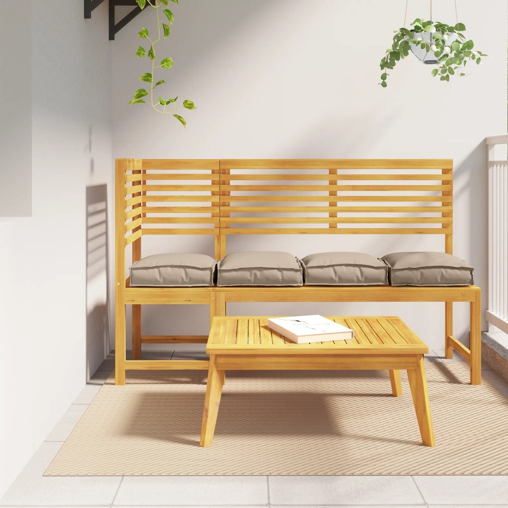vidaXL almofadas para pallet para assento 4 pcs taupe 40x40x8 cm tecido Oxford