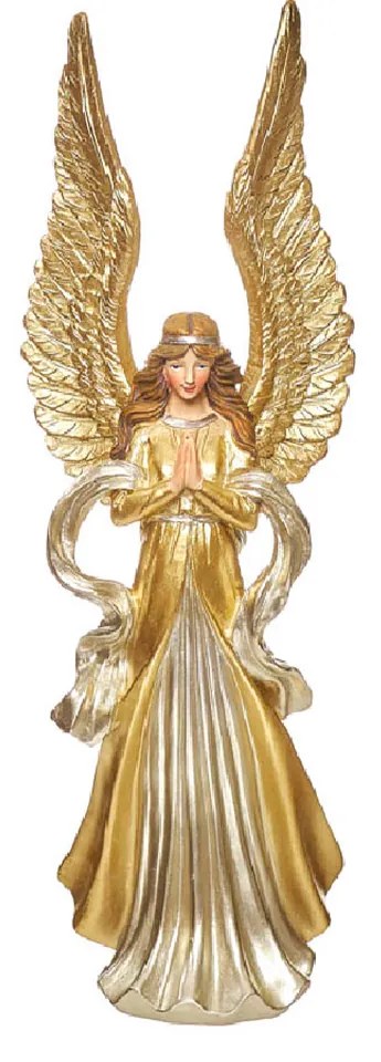 Anjo Natal com Asas Dourado 10.8X8.8X32.6cm