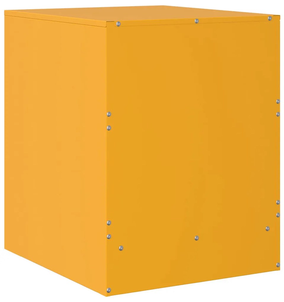 Mesas de cabeceira 2 pcs 34,5x39x44 cm aço amarelo