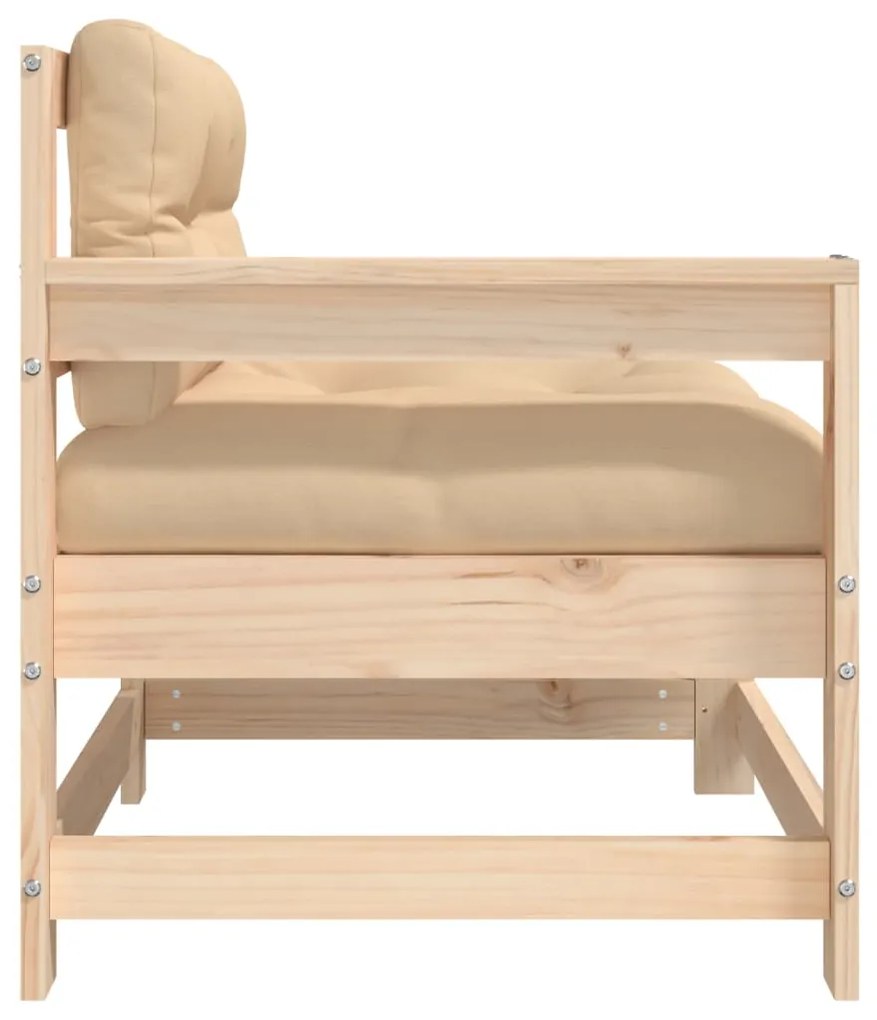 Cadeiras de jardim c/ almofadões 2 pcs pinho maciço