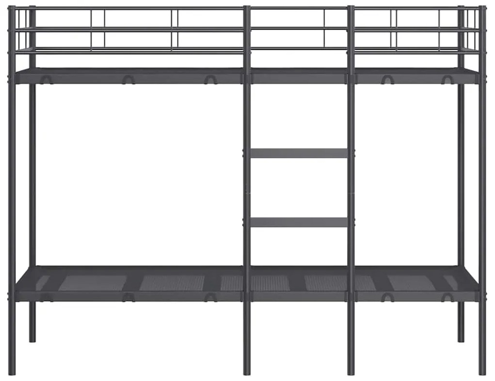 Beliche sem colchão 75x190 cm aço preto