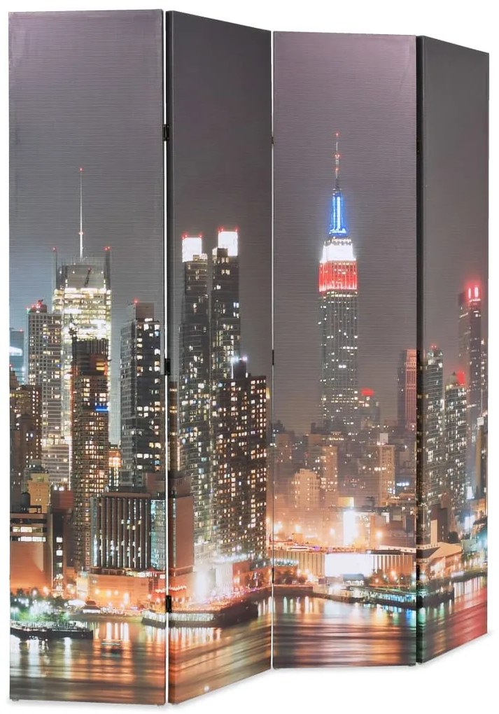 Biombo dobrável Nova Iorque de noite 160x170 cm