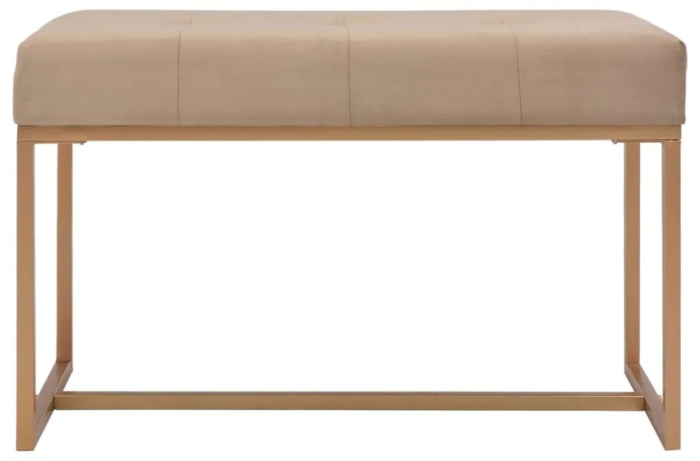 Banco 80 cm veludo bege