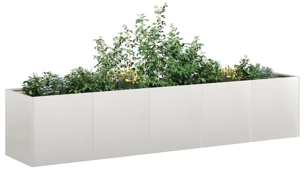 vidaXL Plantador 200x40x40 cm aço inoxidável