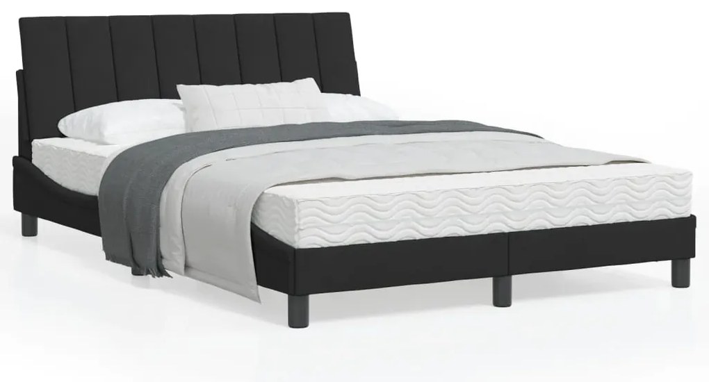 Cama com colchão 120x200 cm veludo preto
