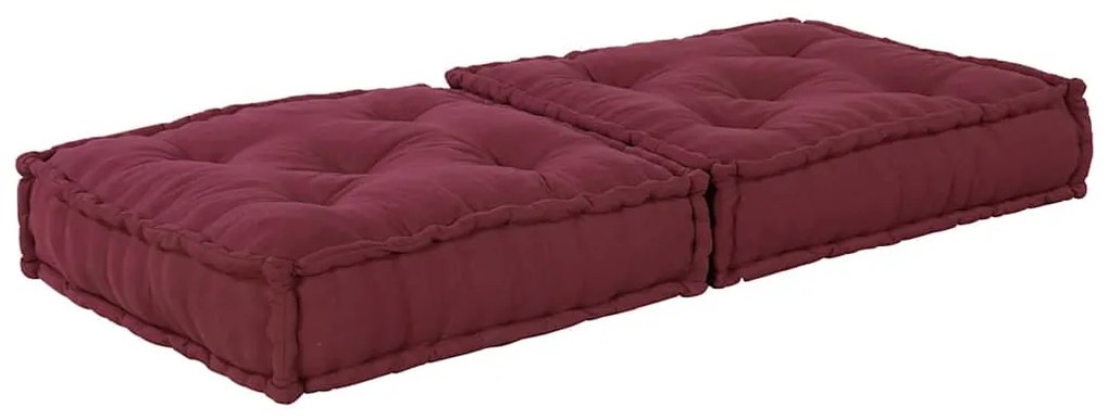 Pufe modular 70x70x36 cm tecido castanho