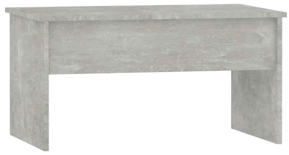 Mesa de centro80x50,5x41,5cm madeira processada cinza cimento