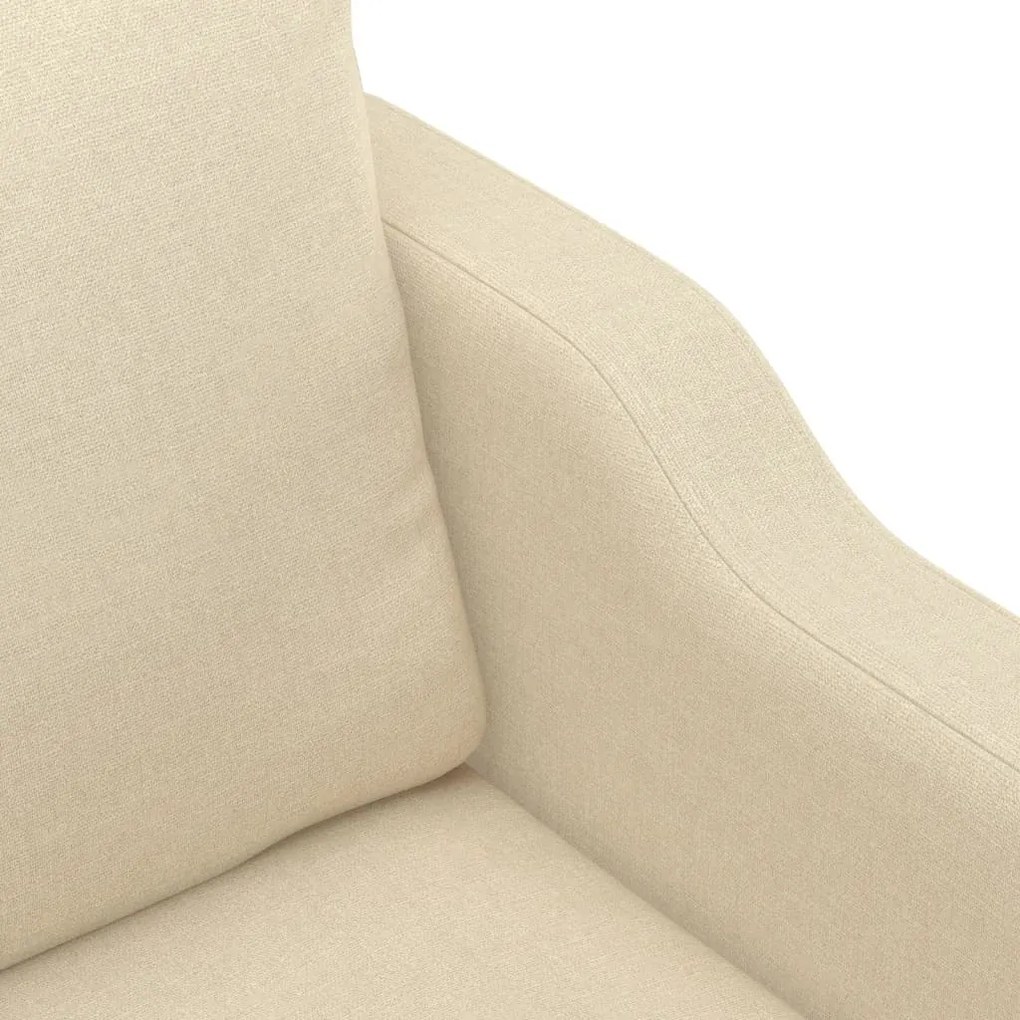 4 pcs conjunto de sofás com almofadas tecido cor creme