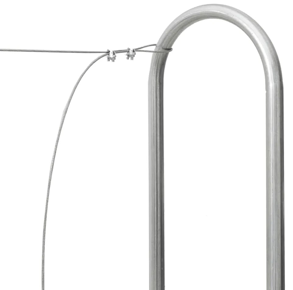 Suporte para lenha com fio de aço 250x25x150 cm aço galvanizado