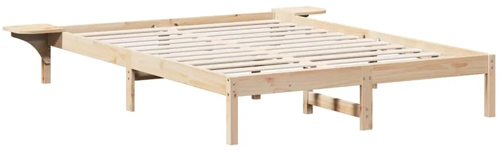 Estrutura de cama com mesas de cabeceira Castanho 140 x 200 cm