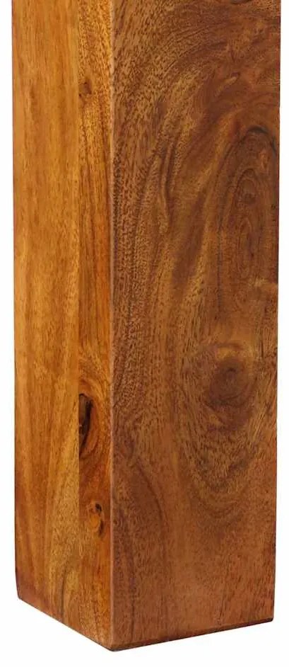 Mesa de Maquilhagem com Espelho Castanho Madeira Sólida de Acácia