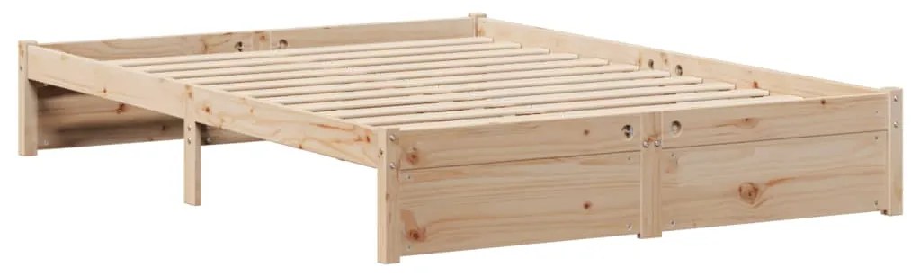 Cama com estante sem colchão 140x200 cm pinho maciço
