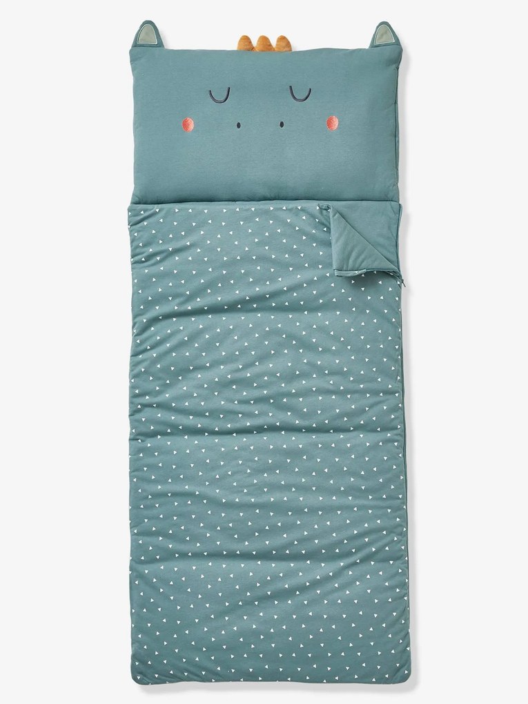 Agora -15%: Saco-cama Oeko-Tex®, Dragão verde medio estampado