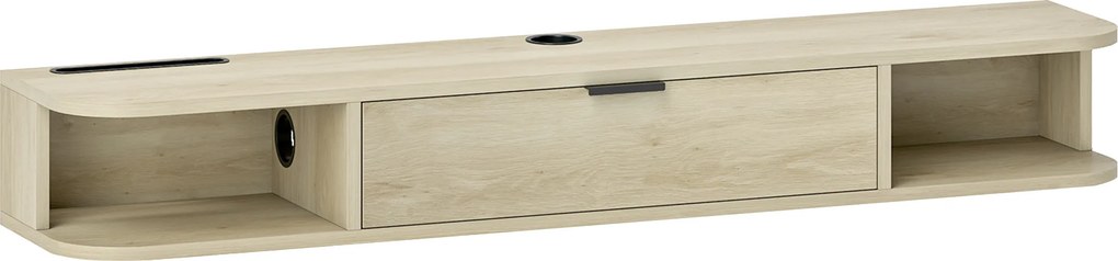 Móvel de TV Suspenso com Orifício para Cabos Estilo Moderno para Televisão 50 Polegadas 120x24x16 cm Madeira