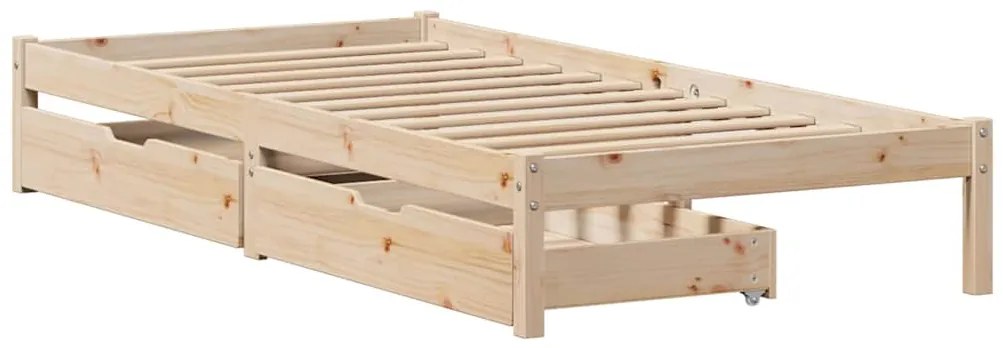 Cama sem colchão 90x200 cm madeira de pinho maciça