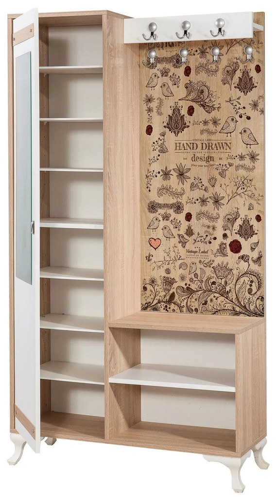 Hall Stand Inci – Carvalho Sonoma – 100x190x36 cm