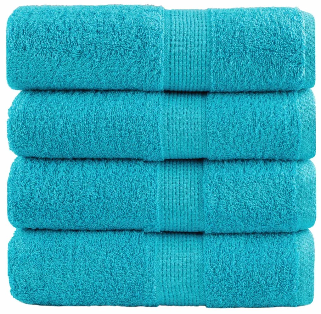 Toalhas de bidé premium SOLUND 4 pcs 30x50 cm 600 gsm turquesa