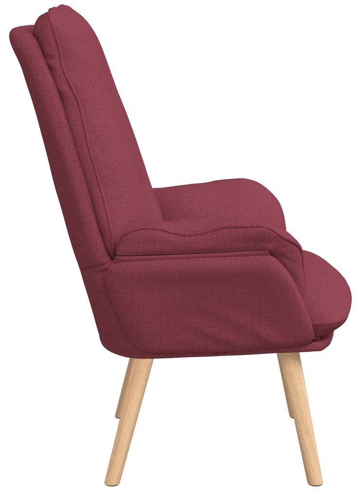 Poltrona Relaxante em Tecido Vermelho Vinho
