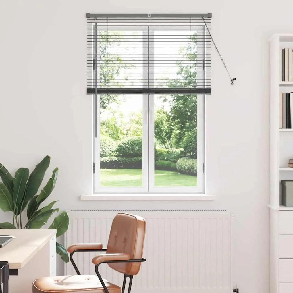 vidaXL Persiana de Janela Cinzento-escuro 80 x 130 cm Alumínio